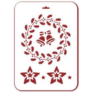 Трафарет Event Design новогодний NGP047 "Рождественский венок 1", 31х21 см Трафарет Event Design новогодний NGP047 "Рождественский венок 1", 31х21 см